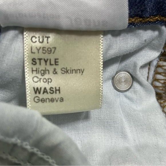 Reformation High Rise Cropped Skinny Jeans Geneva Wash Women Size 27 - Picture 10 of 10